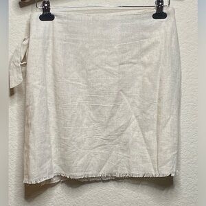 Fashion On Earth Mini Wrap Skirt Linen/Viscose Blend Size L